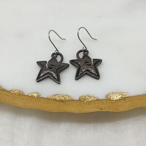 Chico's Gray Star Dangle Earrings